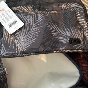 Lug Men's Gray Palm Pattern Messenger Bag the scoop